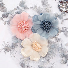 High-quality short-sleeved cotton t-shirts with sequin embroidery and 3D flowers