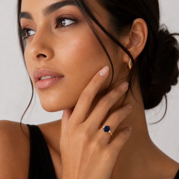 Adjustable Blue Sapphire Ring – Everyday Elegance You Can Feel