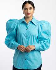 High Quality French Bubble Long Sleeve Loose T-shirt