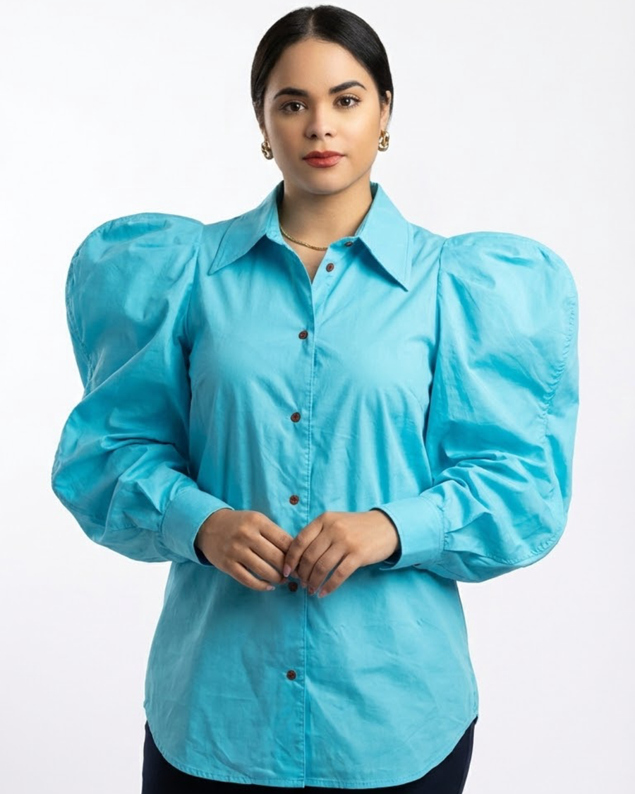 High Quality French Bubble Long Sleeve Loose T-shirt