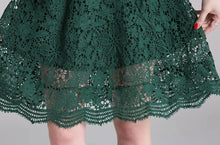 High quality vintage three quarter sleeve elegant lace dress