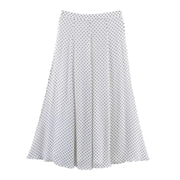 KONDALA Vintage Polka Dot Women Sets Chiffon Bow Tie Loose Blouses Loose Long Skirts Fashion 2026 Spring Summer Holiday Suits