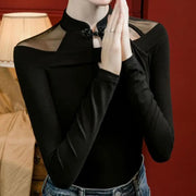 High quality slim fit turtleneck long sleeve top