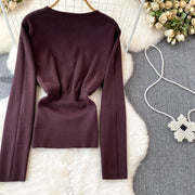 Women Elegant Office Two Piece Sets Autumn Winter Long Sleeved Standing Neck Sweater Top High Waist Slim A-line Long Skirt Suits