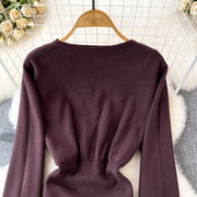 Women Elegant Office Two Piece Sets Autumn Winter Long Sleeved Standing Neck Sweater Top High Waist Slim A-line Long Skirt Suits