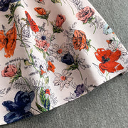 Fashion Elegant Print Sleeveless Dress Women 2026 Summer New Slim Waist Gown Ball Big Swing Robe Fresh Temperament Vestidos