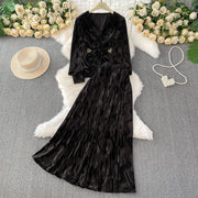 Autumn Velvet Skirt Two-piece Set V-neck Single Breasted Shirt Jacquard Skirts Suit  French Elegant Fashion Women Matching Sets