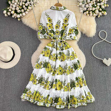 High Quality Floral Print Elegant Dress