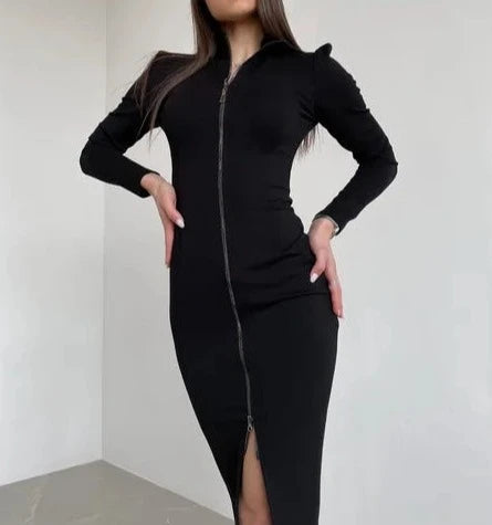 long sleeve bodycon dress with zipper MARCIANO Purple Layered Long Sleeve Thumb Hole Back Zipper Bodycon Dress Size S