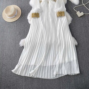Floor Length Formal Evening Luxury Dress Women Summer Autumn See Through Crochet Crystal Beaded Long Sleeve Maxi Chiffon Dresses