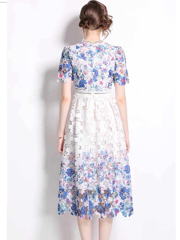 lace hollow dress with shorts Dress with Built in Shorts, Lace Hollow Dress, Cozy Dress with Shorts, Womens Short Summer