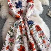 Fashion Elegant Print Sleeveless Dress Women 2026 Summer New Slim Waist Gown Ball Big Swing Robe Fresh Temperament Vestidos