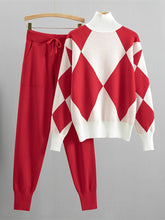 Two Piece Set Turtleneck Long Sleeve Sweater + High Quality Harem Pant