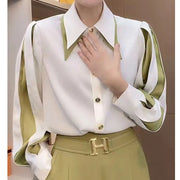 High Quality Big Pointed Collar Lantern Long Sleeve Shirt