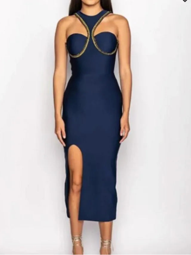 Red Blue Color Women Sexy Off the Shoulder Bodycon Long Dress Rayon Bandage Fashion Nightclub Party Celebrate Costume Outfit