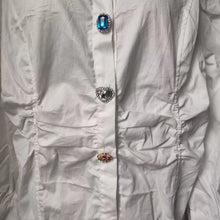 High Quality Sharp Point Collar Bubble Diamond Long Sleeve Pleated Shirt