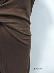 French retro round neck, short sleeve, high waist, straight dress with high-quality spliced metal pins