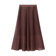 KONDALA Vintage Polka Dot Women Sets Chiffon Bow Tie Loose Blouses Loose Long Skirts Fashion 2026 Spring Summer Holiday Suits