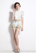 Two-piece set with print short-sleeved shirt + high-quality shorts