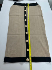 Round Neck Slim Short Sweater Skirts Set+Vintage Knitted Skirts