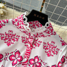 Mini Vestidos bordados con costuras caladas y flores manga abombada de alta calidad