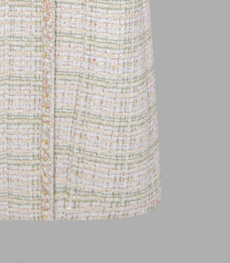 Autumn Winter Fashion Women Maxi Long Tweed Jacket Stand Collar Sleeveless Coat Wide Waisted Party Jacket Elegant Lady Designer
