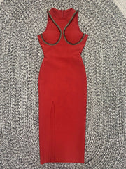 Red Blue Color Women Sexy Off the Shoulder Bodycon Long Dress Rayon Bandage Fashion Nightclub Party Celebrate Costume Outfit