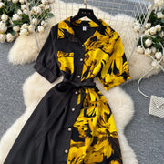 Chic Single Breasted Spliced Elegant Korean Fashion Fairy Sexy High Waist Vestidos Summer High Street Women Vacation