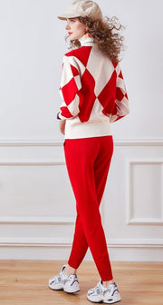 Two Piece Set Turtleneck Long Sleeve Sweater + High Quality Harem Pant