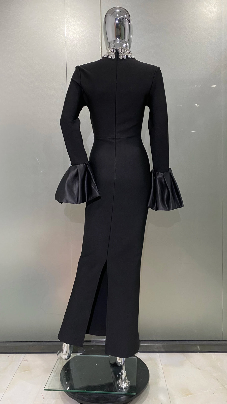 High Quality Women Sexy Flare Sleeve Sparkly Crystal Bodycon Bandage Long Dress Elegant Evening Party Celebrate Red Carpet Dress Red / Xs High Quality Women Sexy Flare Sleeve Sparkly Crystal Bodycon Bandage Long Dress Elegant Evening Party Celebrate Red Carpet Dress Red / Xs