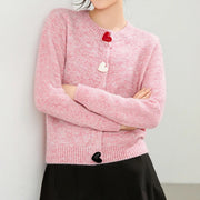 Elegant round neck long sleeve office knitted sweater high quality