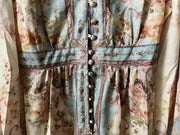 High Quality Vintage Style Long Patchwork Print Long Sleeve Dress