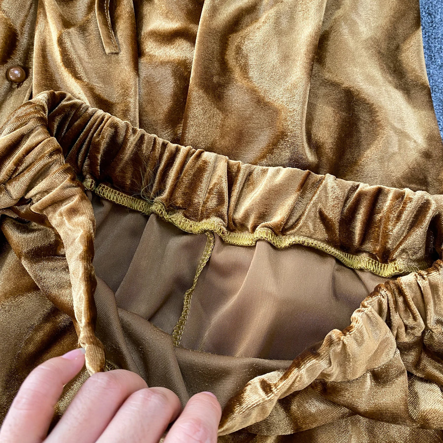 Autumn Velvet Skirt Two-piece Set V-neck Single Breasted Shirt Jacquard Skirts Suit  French Elegant Fashion Women Matching Sets