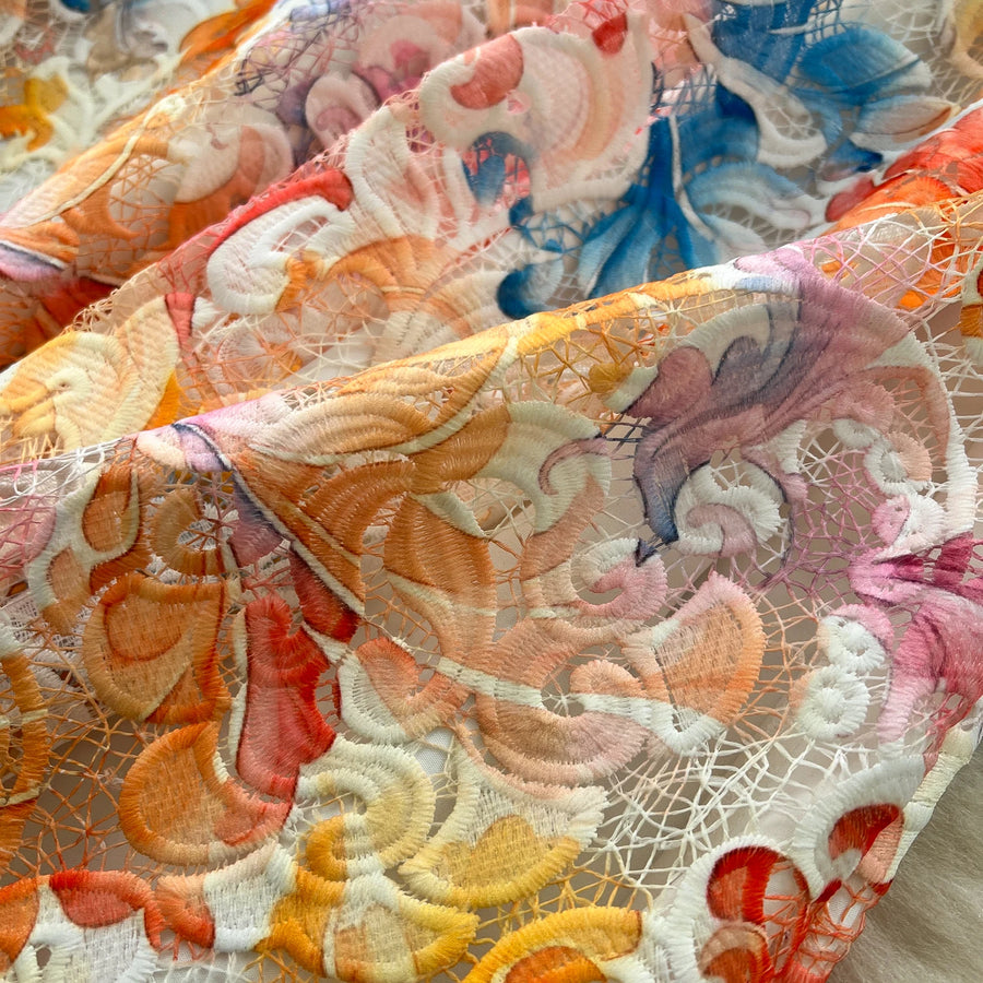 Crochet Lace Embroidery Hollow Out Floral Print Maxi Dress Autumn Women Long Lantern Sleeve Pearl Buttons Up Belt Prom Clothing