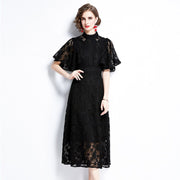 High Quality Lantern Sleeve Elegant Maxi Dress