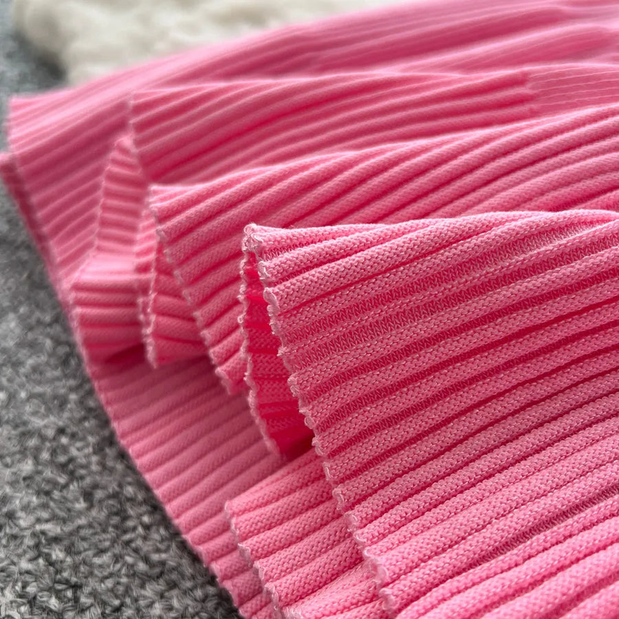 SINGREINY 1950s Ribbed Knit Dress Sleeveless Lapel Belt French Ins Chic Spring Summer Celebrity Style Feminine A-line Long Dress