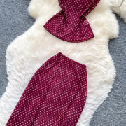 French-style gentle polka dot sleeveless two-piece set for women Summer slim-fit elegant business suit