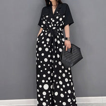High Quality Wide Leg Print Short Sleeve Jumpsuit