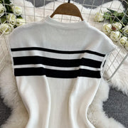 Pant Set Women Two Piece Sets Matching Sets Sleeveless Knitted Slim Fit Tops Wide Leg Long Pants High Elastic Waist Casual