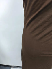 French retro round neck, short sleeve, high waist, straight dress with high-quality spliced metal pins