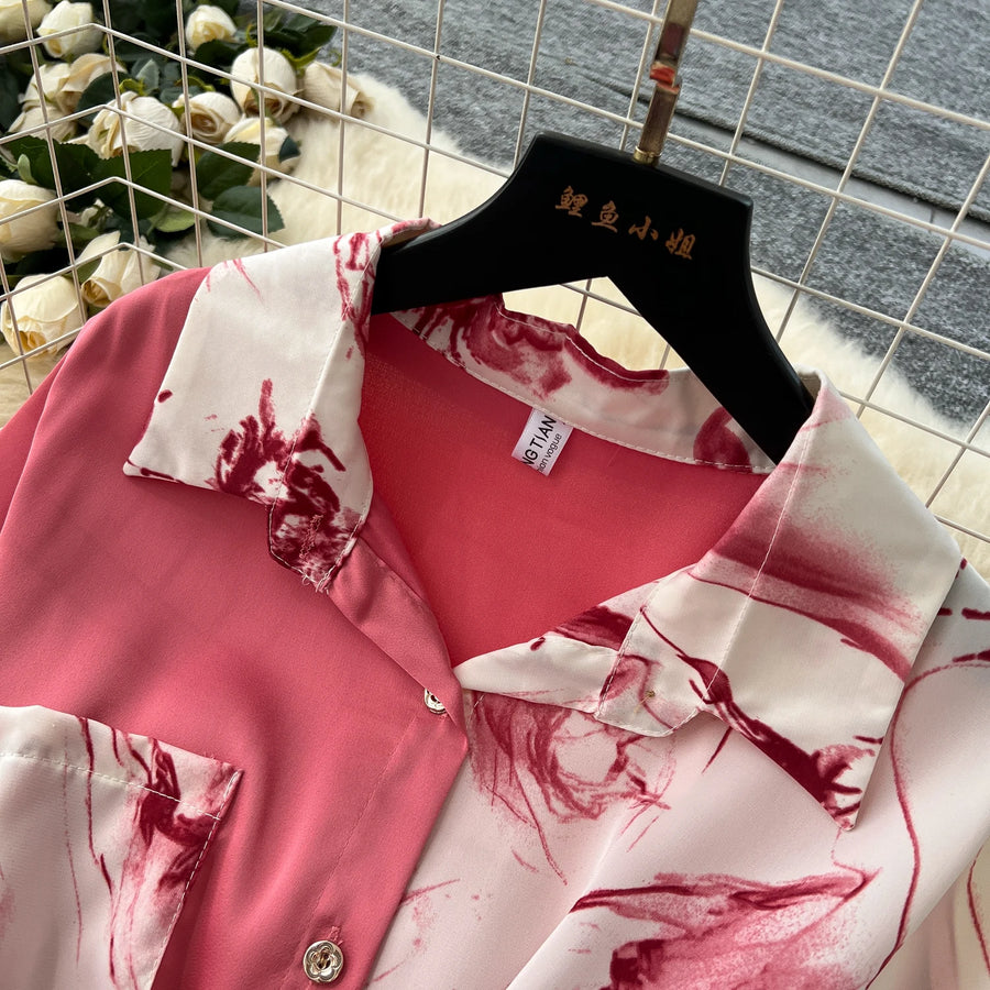 Chic Single Breasted Spliced Elegant Korean Fashion Fairy Sexy High Waist Vestidos Summer High Street Women Vacation
