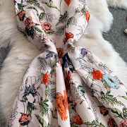 Fashion Elegant Print Sleeveless Dress Women 2026 Summer New Slim Waist Gown Ball Big Swing Robe Fresh Temperament Vestidos