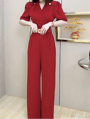 New Arrival Fashion Workout Sexy V-neck Buttons Fitness Sports Romper Jumpsuit for Women Summer Ladies Fmelae