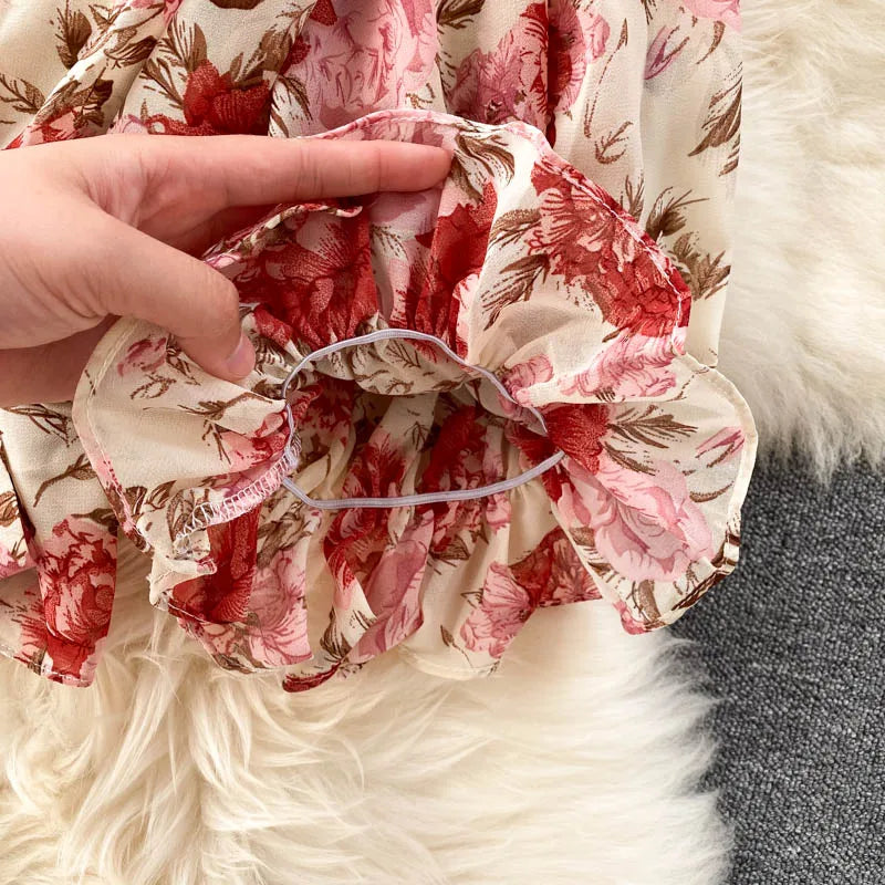Sexy Two Pieces Sets Chic Bandage chiffon Shirt Top with sweet High Waist mermaid Skirt Beach Vacation Sets