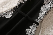 High Quality Lace V Neck Long Sleeve Elegant Dress