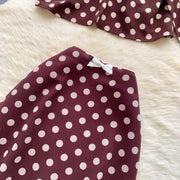 Retro Polka Dot Skirt Set Women Summer Sweet Style Fashion Temperament Camisole Top and Fashion Bodycon Skirt Women Skirt Set