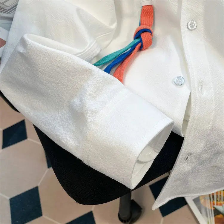 High quality long sleeve casual turn-down collar shirt with pocket