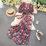 Sexy Two Pieces Sets Chic Bandage chiffon Shirt Top with sweet High Waist mermaid Skirt Beach Vacation Sets