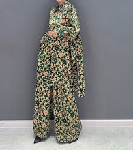 Two-pieces Long Sets For Spring Autumn Printing Long Shirt And Wide Leg Pants Casual Loose Matching Suit Clothes