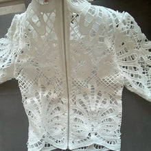 High Quality Transparent Elegant Hollow Out Long Sleeve Lace Blouse